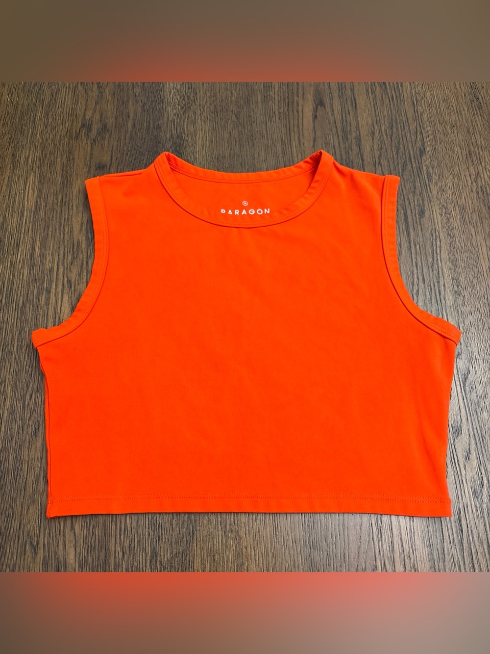 PARAGON Orange Sleeveless Crop Top Medium